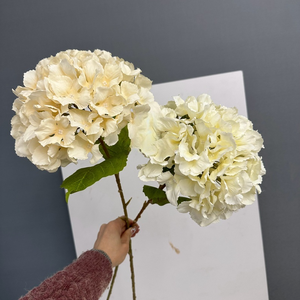 Flor <span class=keywords><strong>de</strong></span> Hortensia Artificial <span class=keywords><strong>de</strong></span> Alta Calidad con Cabeza Grande y Tallo Largo, Decoración para Bodas y Fiestas, Venta al por Mayor Económica para Uso Doméstico - Product Image 1