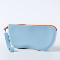 Étui à lunettes en silicone personnalisé avec logo, pochette portable pour lunettes de soleil, sac de rangement pour lunettes, étui de protection fin pour lunettes de soleil pour hommes et femmes