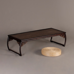 <b>Bamboo</b> Top <b>Coffee</b> <b>Table</b> Black Chinese Style Adult Use - Product Image 1