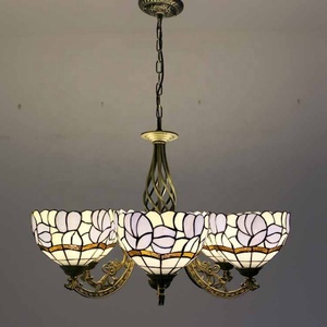 Lámpara Colgante Floral LongHuiJing de 6 Luces, Estilo Tiffany, Vidrio Artístico Teñido, Lámpara Colgante Retro Creativa - Product Image 4