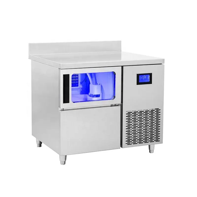 Nibu sản lượng cao không khí-làm mát thương mại Cube Ice Maker Máy thanh thép không gỉ khối máy nước đá