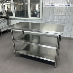 VCT VICTORY KITCHEN Three Layers Workbench (Round Leg Assembly) Polished Finish Food-Grade Powder Coating Commercial Kitchen - Product Image 5