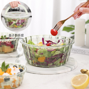 OWNSWING - Juego de 3 Recipientes de Plástico para Almacenamiento de Alimentos, con Asa, Aptos para Congelador, Ideales para Picnic y Ensaladas - Product Image 3
