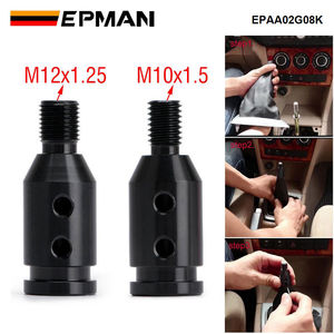 Adaptateur universel de pommeau de levier de vitesses en aluminium EPMAN pour filetage M10x1.5 et M12x1.25 compatible avec BMW Mini et Honda EPAA02G08K - Product Image 2