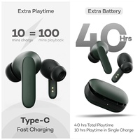 Meilleure Vente Inde Z40 Écouteurs Intra-Auriculaires TWS avec Indicateur LED de Batterie, Quad Micro ENC pour Bluetooth V5.3, Casque Non Anti-Bruit