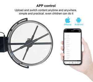 Sistema di Visualizzazione con Ventola LED Olografica 3D a Parete, Insegna Pubblicitaria Commerciale con Scatola Luminosa per Uso Esterno in Negozi e Promozioni - Product Image 4