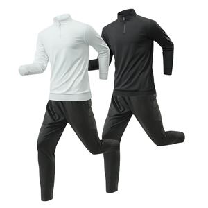 Conjunto Deportivo de Otoño para Hombre de Dos Piezas, Transpirable, Estampado, Camiseta y Pantalones, Chándal para Correr con Logotipo Personalizado - Product Image 1