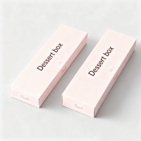 Boîte à gâteau en papier Mochi rose personnalisée en gros, boîte d'emballage pour dessert aux truffes, petite boîte à gâteau avec séparateur