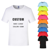 Großhandel Bedruckte Vlies-T-Shirts 100% Polyester Schnelltrocknend Kurzarm Lässig Regular Fit Individuelle Größe Farbe Logo Blanko-Shirts