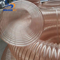 Tuyau de conduit flexible en spirale de fil d'acier de cuivre 102mm 100mm 150mm tuyau de conduit d'air de polyuréthane d'unité centrale Services de moulage de coupe personnalisés