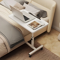 Table de lit mobile convertible avec roulettes pivotantes à 360°, hauteur réglable, plateau inclinable, chariot de bureau roulant pour ordinateur portable, pour chambre et salon