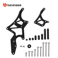 Support de montage serpentin BEVINSEE pour moteur LS, conversion d'alternateur et de pompe de direction assistée pour Chevrolet LS1 LS2 LS3 LS6 LS7 pour GM