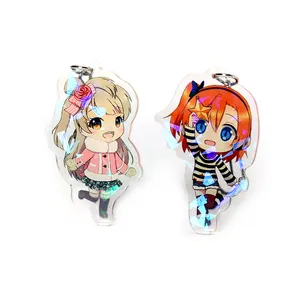 Acrylic Custom Logo Keychain Transparent Acrylic Charm Plastic Transparent Charm