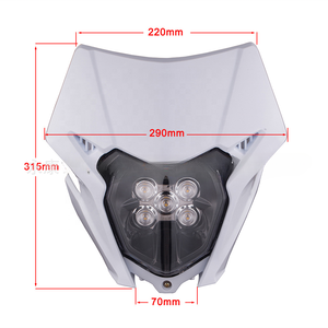 LINGQI Phares de <span class=keywords><strong>moto</strong></span> Feux de circulation diurne à LED Grimace Phare Capot pour CRF Off Road Motorbike Motocross Parts - Product Image 2