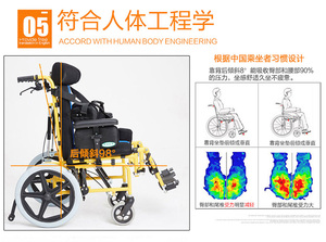 שיבוט ותיקון מתכוונן קיפול כסא גלגלים ידני לכיסאות גלגלים מוחית - Product Image 4