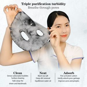 Masker Wajah Bio Selulosa Hijau Arang Bambu Alami Rumput Laut Pembersih Pori Mendalam untuk Mengontrol Minyak Masker Lembar Vitamin C - Product Image 3