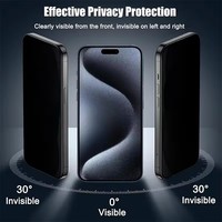 Protection d'écran en verre trempé anti-espion pour iPhone 18 17 16 15 Pro Max 14 13 12 11 XR – Vente en gros usine