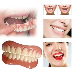 Prothèse <span class=keywords><strong>dentaire</strong></span> complète en silicone de qualité, ajustable, à clipser, pour un sourire blanc et magnifique - Product Image 6