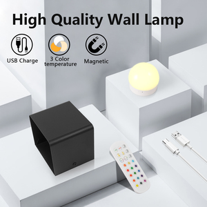 Dễ Dàng Để Cài Đặt Điều Khiển Từ Xa Thay Đổi Độ Sáng Và Có Thể Điều Chỉnh Sconces Tường Trang Trí Nội Thất Có Thể Sạc Lại Tường Ánh Sáng <span class=keywords><strong>RGB</strong></span> Bóng Đèn Ánh Sáng Lịch Thi Đấu - Product Image 4