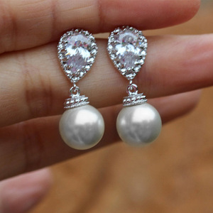Orecchini Pendenti con Perle Finte, Design Elegante e Compatto, Gioielli da Donna per Uso Quotidiano Autunno-Inverno, Idea Regalo - Product Image 2
