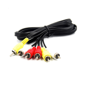 สายเคเบิล RCA แบบ 3 ชิ้น สำหรับสัญญาณภาพและเสียง ชนิดต่อชาย-ชาย สำหรับรถยนต์  หุ้มด้วย PVC  พร้อมฉนวนป้องกันแบบถัก  ตัวนำเคลือบทอง ขนาด 28 AWG ปรับแต่งได้ตามความต้องการ CMG - Product Image 2
