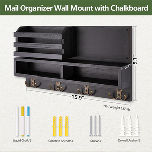 WDF Porta Llaves De Pared casa portachiavi <span class=keywords><strong>in</strong></span> <span class=keywords><strong>legno</strong></span> Rack supporto scaffale gancio e posta per montaggio a <span class=keywords><strong>parete</strong></span> portachiavi per <span class=keywords><strong>parete</strong></span> - Product Image 4