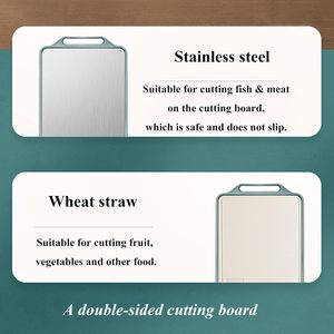 Planche à découper rectangulaire double face écologique en acier inoxydable, pour décongeler, fruits, anti-moisissure, pâte, antibactérienne, nouvelle cuisine - Product Image 4
