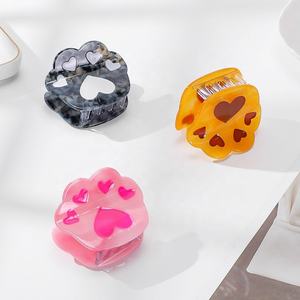 Pinza de Pelo con Diseño de Garra de Gato para Damas y Niñas, Nuevo Diseño, Exquisito y Elegante, Acetato de 5.5cm con Remaches, para el Regreso a Clases y Uso Diario - Product Image 5