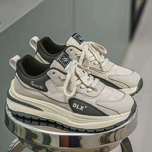 Sneakers plateforme rétro pour hommes, respirantes, en mesh, à lacets, chaussures décontractées pour la marche - Product Image 1