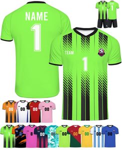 Kit de maillot de football personnalisé par sublimation, rayures orange et noires, 25 noms, logo d'équipe, unisexe, adulte, polyester à séchage rapide, vêtements de sport imprimés - Product Image 5