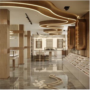 Espositori personalizzati a LED eco-friendly montati a parete per borse di lusso da <span class=keywords><strong>donna</strong></span> grandi magazzini gioielli in argento dorato - Product Image 4