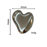 Tendance Or Argent Métal Mini Miroir Moderne Nuage En Forme De Coeur Voyage Cosmétique Maquillage Portable Conception Artisanat Logo Personnalisé Cadeaux