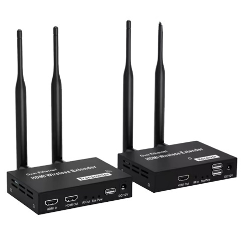 For Wireless KVM Extender 200M 1080P 4K Support Metal HD Transmission for PC Laptop TV Monitor