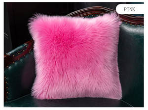Cheer Dekorasi Solid Mewah Shaggy Hangat Bulu Domba Imitasi Berbulu Halus Halus Bantal Tempat Tidur Wol Lempar untuk Sofa Memegang Lengan Anda - Product Image 5