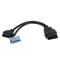 Cable OBD2 de 16 Pines Macho a Molex 6P con Conector Mlnl, Cable en Y para Escáner de Diagnóstico OBD2, Lector de Códigos de Error