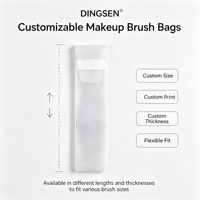 Tas Penyimpanan Kuas Makeup EVA yang Dapat Disesuaikan dan Dapat Ditutup Kembali dengan Cetak Offset untuk Blush