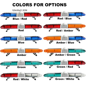 Barre lumineuse stroboscopique LED haute luminosité rouge bleu avertissement sur le toit pour camions ambulances TS-200 sirène 12V amplificateur haut-parleur Accord - Product Image 6