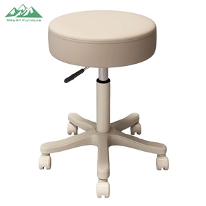Wayon Modern Folding Adjustable Height <strong>Footstool</strong> with Wheels and Soft Round Seat for Apartment Office Compact Living - Product Image 1
