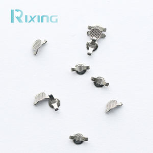Rixing Hoge Kwaliteit Roestvrij Staal Orthodontische Linguale Knop Met Cleat Bondable Ronde Mesh Basis Tandheelkundige Vorm - Product Image 3