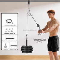 Système de poulie - Accessoire de machine à câble DIY pour salle de sport à domicile, ensemble d'entraînement réglable pour les biceps, les triceps et le renforcement du dos
