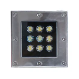 Garden Led Landscape Recessed Well Lights 9W Square Outdoor in Ground Led Outdoor Lighting Outdoor Standing Patio Lights