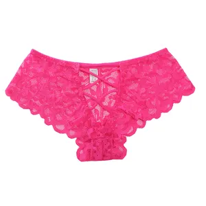 High elastic and seamless underwear for women sexy lace pure desire cross cut transparent and comfortable women's boxer shorts