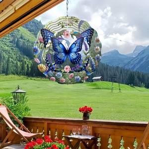 Carillon éolien en métal 3D pour la décoration de <span class=keywords><strong>jardin</strong></span> en extérieur, sublimation, carillon éolien en métal de 12 pouces pour la cour et <span class=keywords><strong>le</strong></span> <span class=keywords><strong>jardin</strong></span> - Product Image 3