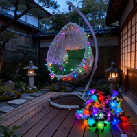 Guirlandes lumineuses LED roses blanc chaud IP44 à effet clignotant pour décorations de Noël et de mariage