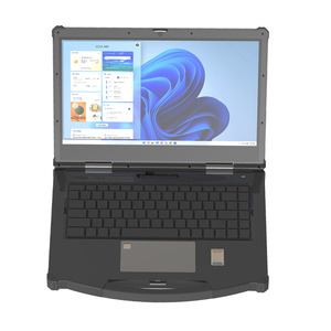 14인치 산업용 업워드 포터블 컴퓨터 인텔 I3/I5/I7 프로세서 방수 IP65 러기드 노트북 선택적 지문 인식 NFC GPS - Product Image 1
