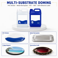 Résine PU de qualité industrielle, formule anti-jaunissement longue durée pour travaux de revêtement de décoration d'autocollants en dôme 3D