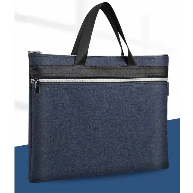 Suitable for multi-occasion delicate male and female business tote bag Customizable waterproof double zipper bag
