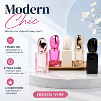Nouveau Flacon de Parfum Carré en Verre 30ML avec Pompe Vaporisateur, Rechargeable, Premium, pour Voyage, Sérigraphié LH-JS92503