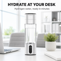 Bouteille d'eau hydrogénée USB 5W 4000ppb SPE PEM 208ml Batterie au lithium Coque en aluminium Design portable
