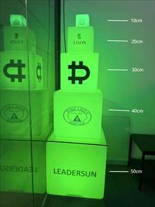 Boîte à lumière avec logo <span class=keywords><strong>de</strong></span> marque, cube LED personnalisé, tabouret, table, mobilier, cadre sans cadre, signalisation d'affichage d'entreprise, événement professionnel, conférence - Product Image 6